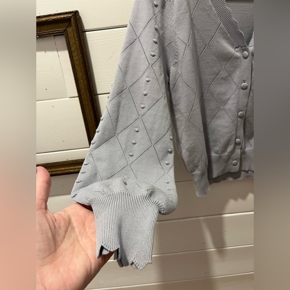 GRACE KARIN Blue cardigan size S - Picture 6 of 8